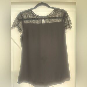 Brixon Ivy black blouse.  Lace detail. Size S